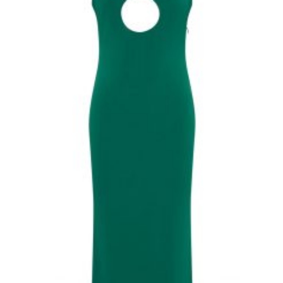 Ariya Emerald Green Dress-MIDI Keyhole Size XL MESHKI NTW - Picture 6 of 9